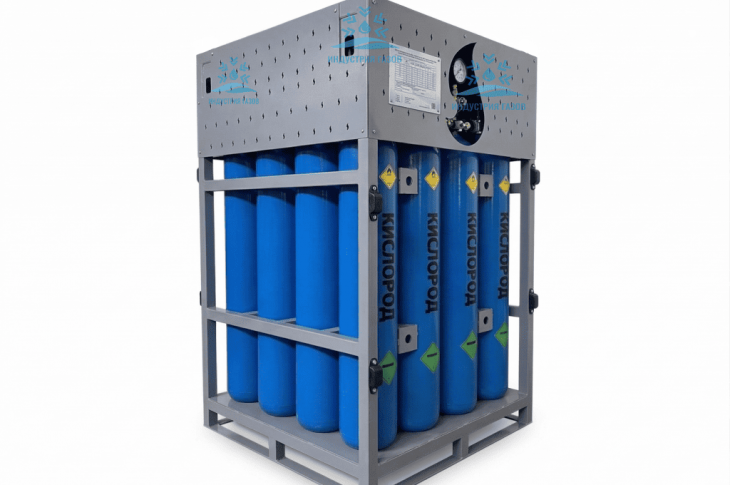 Моноблок газовый на 16 баллонов 50 л. / 200 атм. под кислород