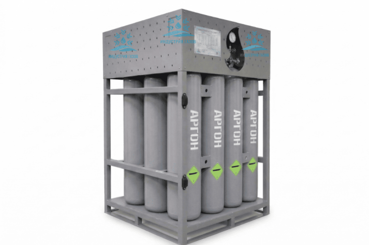 Моноблок газовый на 12 баллонов 40 л. / 150 атм. под аргон