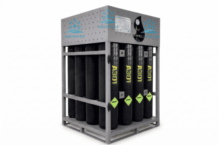 Моноблок газовый на 16 баллонов 40 л. / 150 атм. под азот