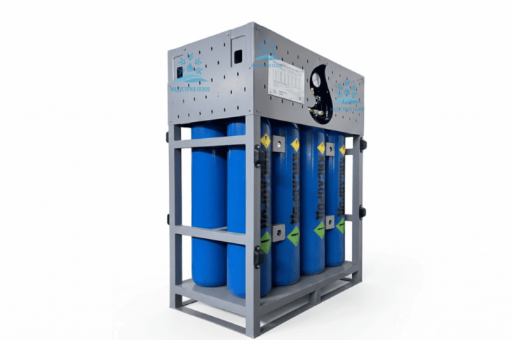 Моноблок газовый на 8 баллонов 40 л. / 150 атм. под кислород